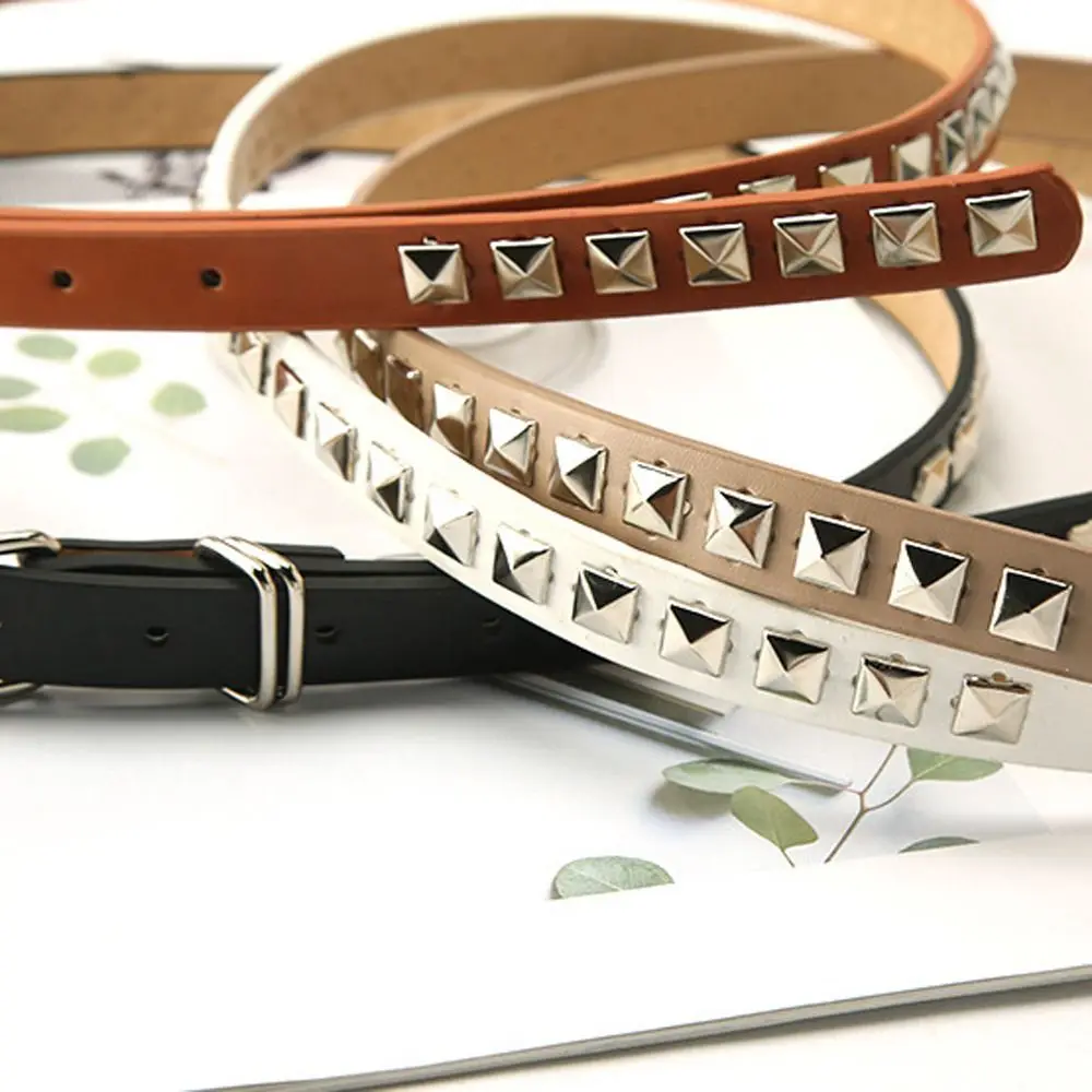 punk élégant ceinture accessoires gothique pour hommes boucle en métal pu cuir rivet taille ceintures taille sangle femmes ceinture