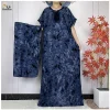 Abayas musulmanes en pur coton pour femmes, robe africaine à manches courtes, robes islamiques avec turban, haute qualité