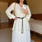 Ceintures en cuir PU pour femmes, élégantes, perles rondes, pour manteau, robe, pantalon, corde de taille, chaîne fine, accessoire de mode