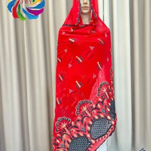 2025 musulman Ramadan Hijab Femme Musulman Foulard Hijabs pour Femme africaine Islam dubaï en mousseline de soie broder écharpe 200*100 châles