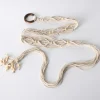 corde de cire décontractée pour femmes, style bohème, ceinture à nœud tissé, exquise avec glands, robe pour filles