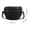 mode fanny pack sac à bandoulière pour femmes en cuir pu sac à bandoulière fille large sangle sacs banane femme décontracté couleur unie sac à bandoulière