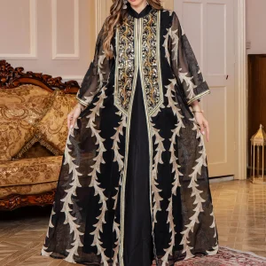 Nouvelle robe à paillettes, ensemble deux pièces musulman pur élégant haut de gamme du moyen-orient, Design à la mode et confortable, adapté pour Da