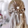 Épingles à cheveux en perles de mariage pour femmes, 18 pièces, accessoires de cheveux de mariée, pinces à cheveux à la mode pour femmes, plusieurs bijoux de cheveux de mariage