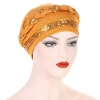 turban musulman tressé pour femme, hijabs à la mode, bonnet Élégant à paillettes, Écharpe artificiel astique pour la tête, couverture de sauna