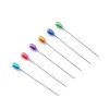 Épingle à coudre à tête de perle arc en ciel, outils de couture bricolage, tête grossière, point droit, poussoir, positionnement, 100 pièces, 5.5cm