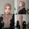 couvre tête hijab pour filles musulmanes, pratique, instantané et facile, vêtements musulmans