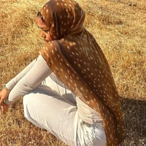 1 pièces aquarelle impression Hijab femmes bohème doux Islam Ramadan musulman Hijabs Foulard Femme châle enveloppement écharpe Foulard