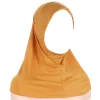 Écharpe de tête solide pour femmes musulmanes, châle rond, écharpe de sauna instantanée, hijab islamique prêt à porter, niab et intérieur ab, côtelé, amira hijab, 1 pc