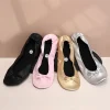 pantoufles de ballet de voyage portables pliables pour femmes, chaussures de bureau à fond plat, chaussures de ballet pliables flash pour filles