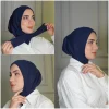 jersy musulman hijab écharpe blanc abaya hijabs pour femme jersey abayas femmes robe islamique tête enveloppement turbans instantané froissé turban