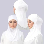 Nouveau Jersey Hijab instantané pour femmes musulmanes Hijab solide extensible sous-capuchon foulard multi-fonctionnel bandeau casquette intérieure de prière