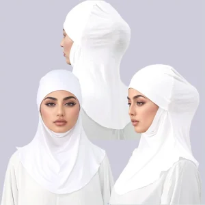 Nouveau Jersey Hijab instantané pour femmes musulmanes Hijab solide extensible sous-capuchon foulard multi-fonctionnel bandeau casquette intérieure de prière
