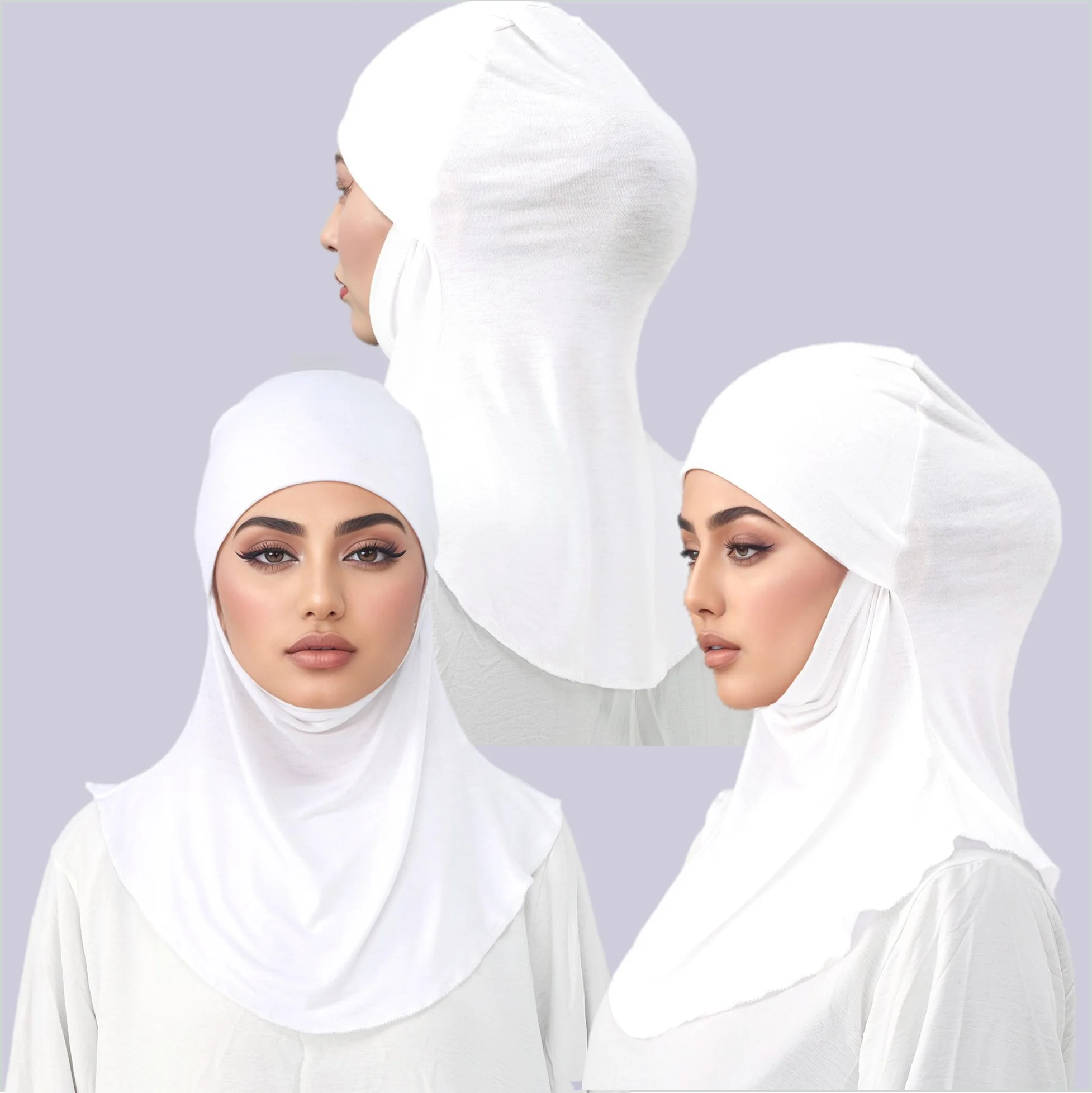 Nouveau Jersey Hijab instantané pour femmes musulmanes Hijab solide extensible sous-capuchon foulard multi-fonctionnel bandeau casquette intérieure de prière Nouveau Jersey Hijab instantané pour femmes musulmanes Hijab solide extensible sous-capuchon foulard multi-fonctionnel bandeau casquette intérieure de prière