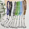 chapelet musulman islamique tasbih 33 perles de prière chapelet pour hommes femmes bracelet pierre naturelle cristal verre dinde bijoux tasbeeh