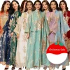 robe abaya brodée à paillettes personnalisées pour femmes, caftan marocain, turquie, arabe, jalabiya, robe ethnique islamique blanche, eid n, 2025