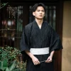 kimono samouraï traditionnel japonais pour homme, robe de bain, style hekoobi adt, vêtement de sauna, longue ceinture, en coton