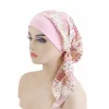 femmes musulmanes hijab cancer chimio casquettes fleur impression turban casquette perte de cheveux foulard élastique musulman hijab écharpe chapeaux
