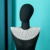 Collier de perles de mariage, bijoux faits à la main, Style Court, ras du cou en perles pour mariée, chaîne d&rsquo;épaule pour spectacle de fête
