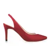 sandales pour femmes, escarpins sexy, talons hauts de 8cm, bout pointu, slingback transparent, chaussures de fête de mariage, élégantes, grande taille 42