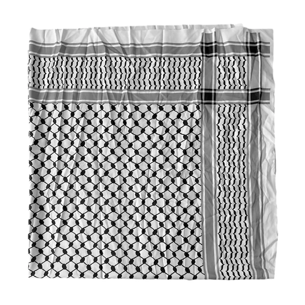 foulard arabe keffiyeh en coton pour hommes adultes, hijab musulman jacquard, accessoires de costume arabe, 125x125 cm, 140x140cm