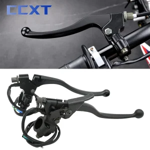 Levier de frein d’embrayage 22mm, ensemble de poignée avec frein de stationnement pour 50cc 90cc 110cc 125cc 200cc 250cc 300cc ATV Quad 4 roues
