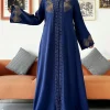 nouvelles femmes robe élégante en mousseline de soie abaya ouvert avec fermeture éclair femmes musulmanes robe vêtements islamiques cardigan abaya femmes robe musulmane