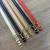 ceinture en cuir de luxe pour femme, largeur 2.3cm, structure en alliage, à la mode et décontractée, disponible en plusieurs couleurs