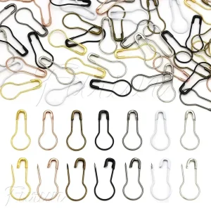 100 pièces broches en métal gourde poire forme Clips de sécurité tricot point marqueur étiquette Hangtag broches attache bricolage outils de couture aiguille