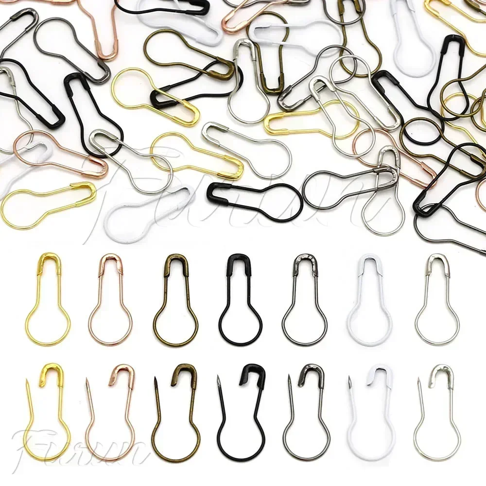 100 pièces broches en métal gourde poire forme Clips de sécurité tricot point marqueur étiquette Hangtag broches attache bricolage outils de couture aiguille