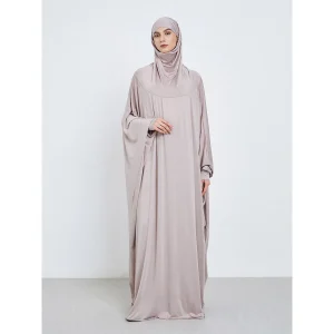 Prière islamique Abaya femmes musulmanes Abayas à manches longues à capuche modeste Ramadan robes avec Hijab Jilbabs caftans du moyen-orient Prière islamique Abaya femmes musulmanes Abayas à manches longues à capuche modeste Ramadan robes avec Hijab Jilbabs caftans du moyen-orient