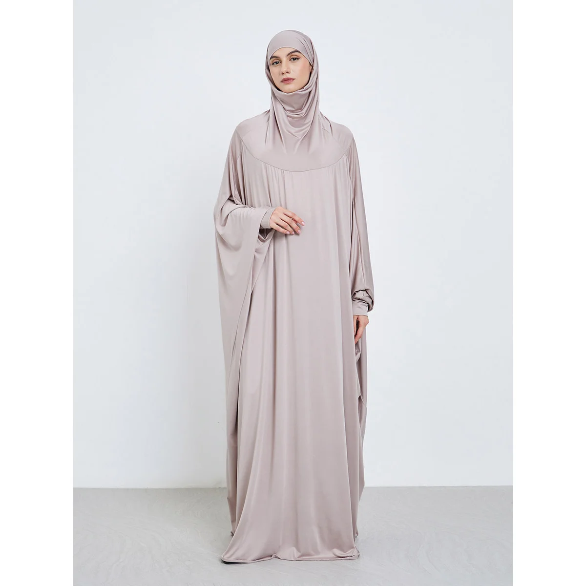 Prière islamique Abaya femmes musulmanes Abayas à manches longues à capuche modeste Ramadan robes avec Hijab Jilbabs caftans du moyen-orient Prière islamique Abaya femmes musulmanes Abayas à manches longues à capuche modeste Ramadan robes avec Hijab Jilbabs caftans du moyen-orient