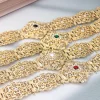 ceinture en corde à main couleur or pour femmes, caftan marocain, bijoux de mariée en cristal, bijoux de festival arabe