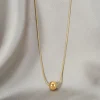 collier pendentif de perles rondes minimalistes pour femmes, ras du cou en acier inoxydable, longue chaîne, bijoux à la mode, cadeau de déclaration pour filles