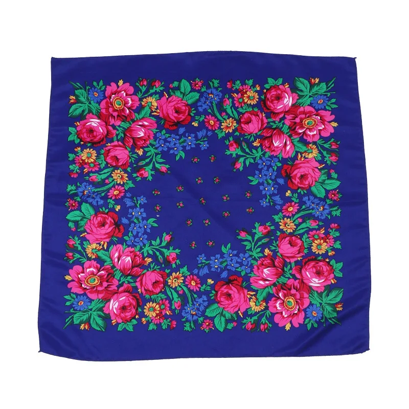 70*70 cm foulard pour femmes écharpe carrée coton imprimé bandana protection d'été hijab hiver chaud bandana babushka