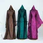 Robe caftan islamique Hijabi avec écharpe châle, robe Abaya musulmane pour femmes, dubaï, saoudien, marocain, turquie, Ramadan, Eid