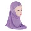 h360 mignon simple petite fille hijab avec strass mignon écharpe chapeaux bébé casquettes peuvent s'adapter aux filles de 2 à 6 ans