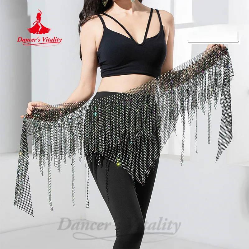 ceinture de danse du ventre pour femmes, écharpe triangulaire à pampilles, accessoires de compétition pour enfants et adultes, ceintures d'entraînement pour filles, chaîne de taille