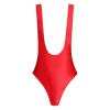 justaucorps en satin brillant à dos en t pour femmes bikini à coupe haute sexy body moulant collants de plage maillot de bain une pièce à paillettes brillantes