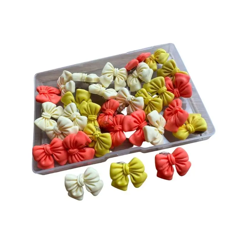 Punaises décoratives colorées à thème nœud papillon, 50 pièces, pour tableaux d'affichage, fournitures pour