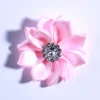 mini fleur en satin multicouche de 4cm, 120 pièces, avec bouton acrylique, ruban en soie, fleur pour couleur au choix