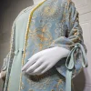 musulman élégant vert brodé abaya broderie motifs floraux conception de ceinture pour les mariages des Émirats américains de dubaï célébrations du ramadan formelles