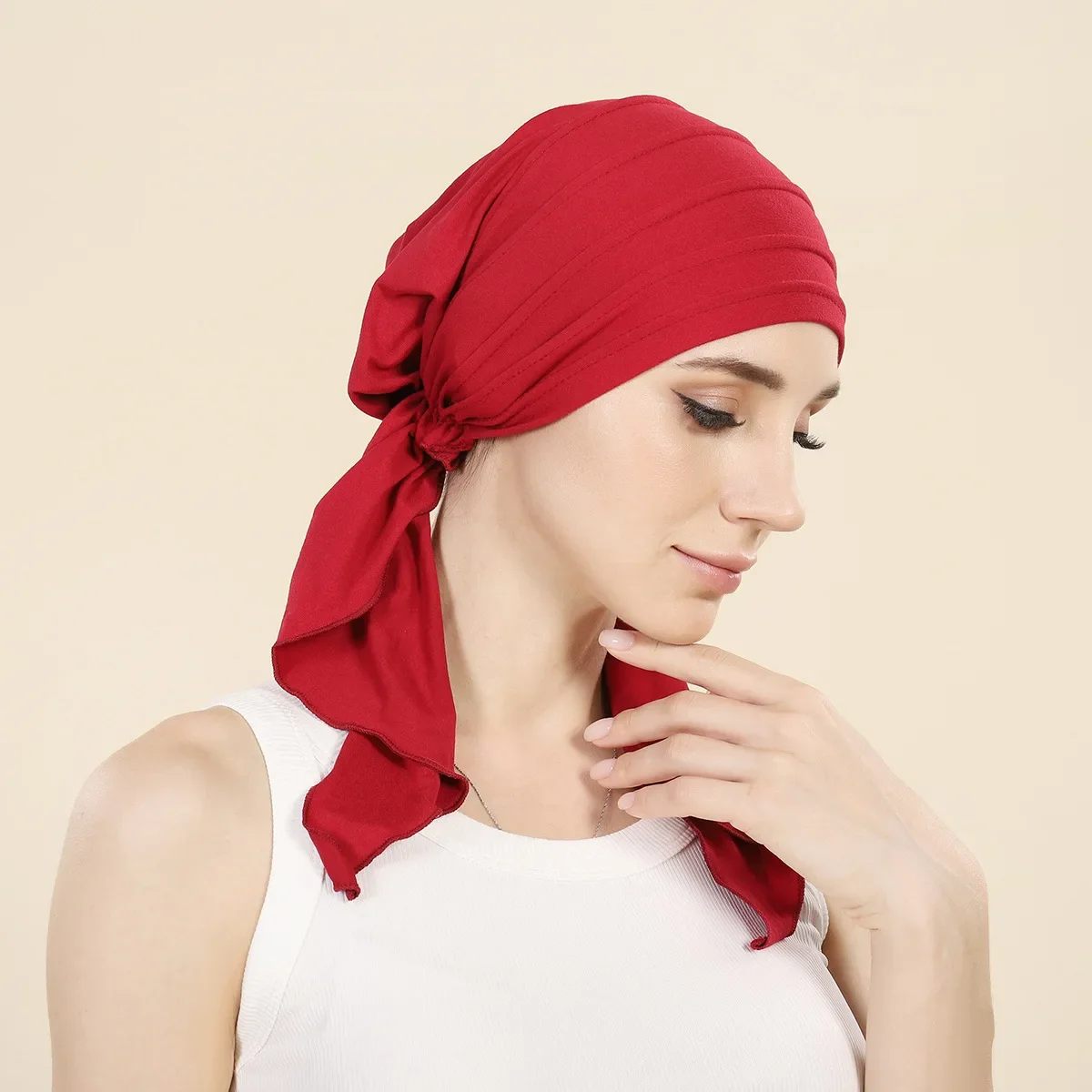 nouveau femmes musulmanes intérieur hijab chapeau turban pré attaché chapeau foulard bonnets bonnet perte de cheveux tête écharpe enveloppement chimio casquette turbante mujer