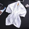 Écharpe hijab musulmane en satin solide de 90cm, foulard de tête à la mode pour femme, bandana coupe vent