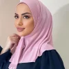 turban hijab artificiel astique simple et décontracté avec lèvent arrière, bonnet de dehors, protection solaire