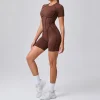 combinaison courte vêtements de sport pour femmes vêtements de sport salopette de fitness dos nu scrunch butin yoga costume ensemble de sport tenue