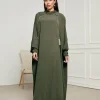 nouvelle mode musulmane 2025 femmes couleur unie décontracté à la mode élégant à manches longues à capuche abaya femme jalabiya vêtements manteau robes