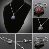 argent plus récent collier en résine magnifique cristal vintage bijoux pour femmes cadeaux collier femmes bijoux bohême pendentif