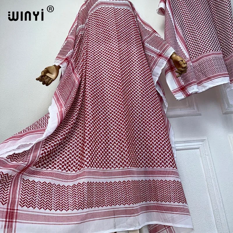 winyi robe classique avec Écharpe pour femme musulmane, ensemble 2 pièces, kaftan de soirée, ample, mode streetwear, abaya de luxe, dubaï
