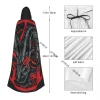 cape à capuche unisexe avec capuche en colère baphomet tête de chèvre cape vampire sorcière cape cosplay costume